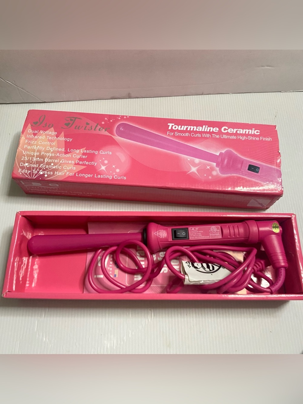 Tourmaline Ceramic Curling Wand - Pink Hair Care
